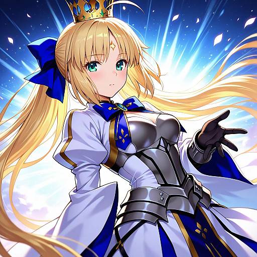 Illustration of Artoria caster (third ascension) (fate), fate/grand order in the style of Masakichi (crossroad)