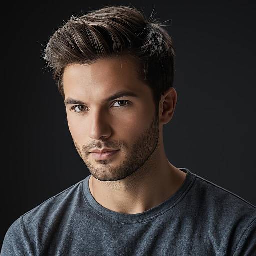 Handsome Man with Modern Haircut