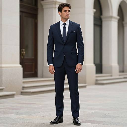 Modern Semi-Formal Man in Suit