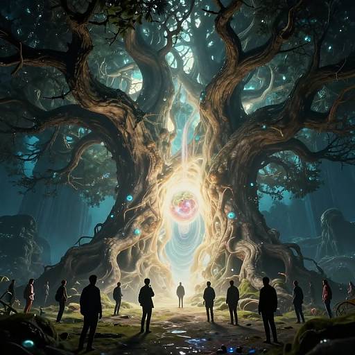 Mystical Portal Tree Digital Art
