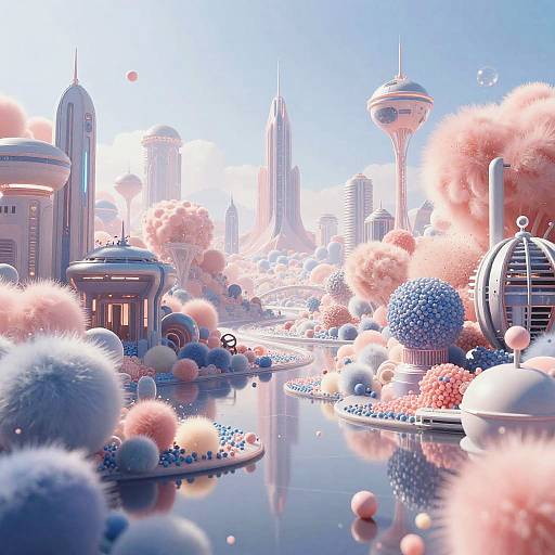 Dreamlike Futuristic Particle Transformation