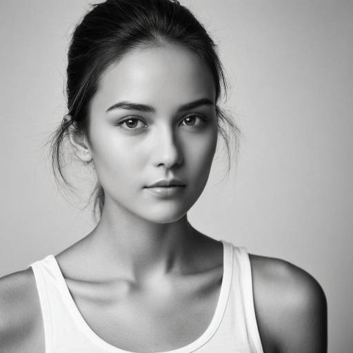 Monochrome Portrait of Young Woman