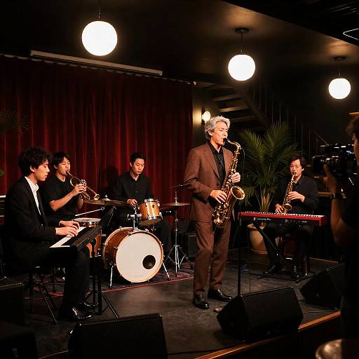 Elegant Jazz Band Performance in Club