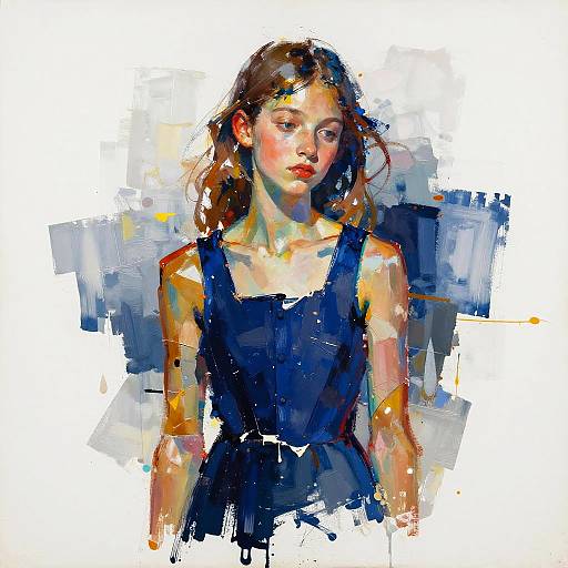 Expressionist Semi-Abstract Teenage Portrait