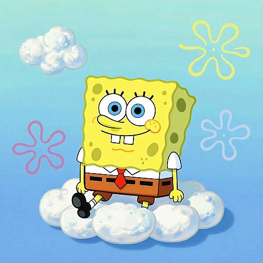 Whimsical SpongeBob Clouds Over Bikini Bottom