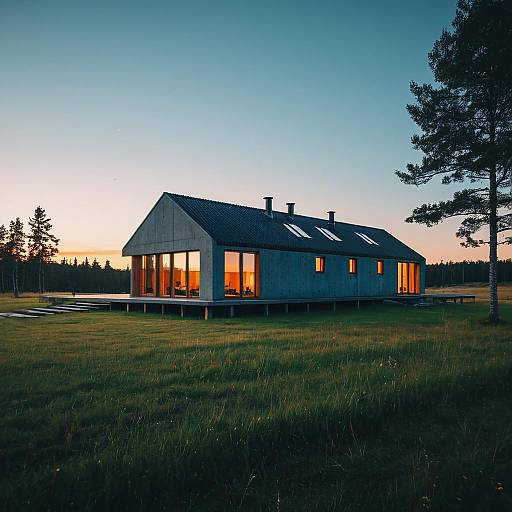 Pull-Focus Scandinavian Concrete and Wood House