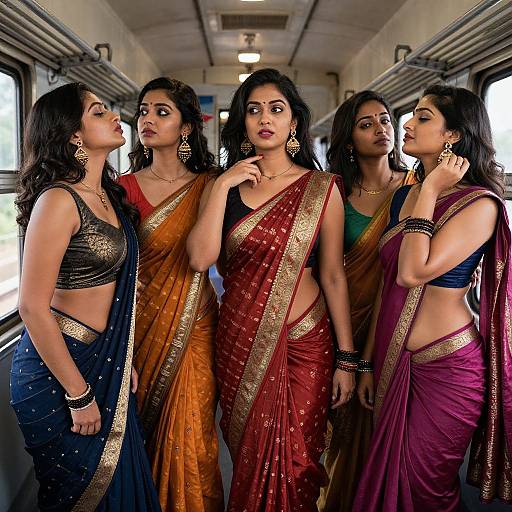 Bold Tamil Women in Elegant Sarees