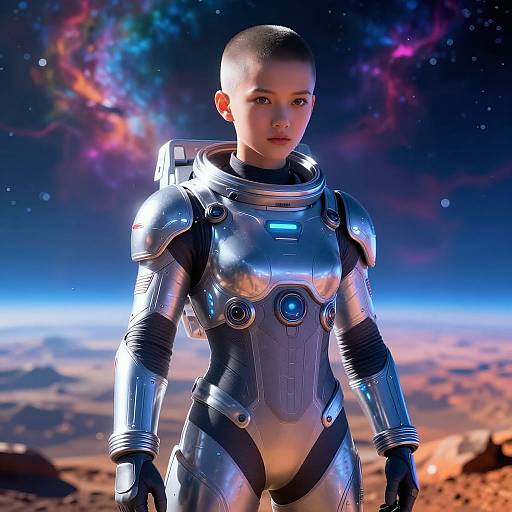 Futuristic Anime Space Explorer