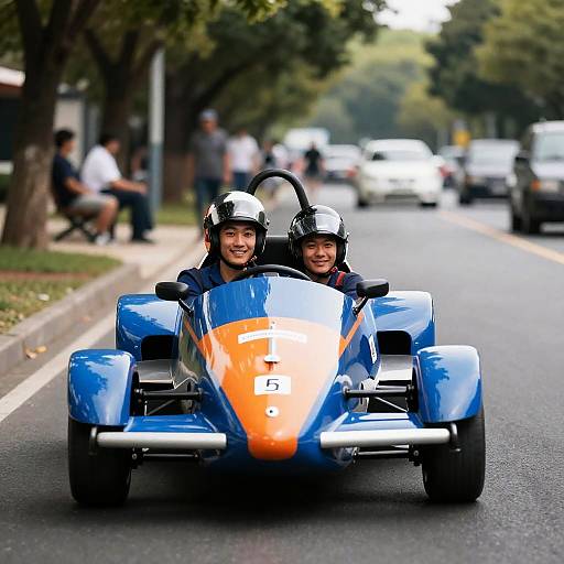 Joyride in a Colorful Racing Car