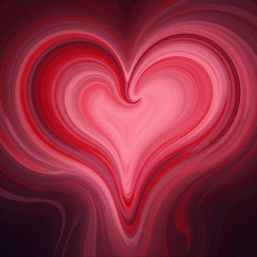 Vibrant Abstract Heart of Love