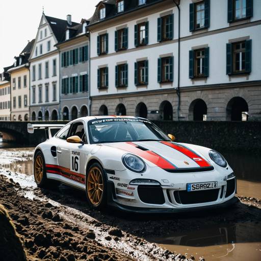 Porsche GT3 RS Rally Car in European City