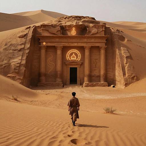 Dune Pepe Exploring Ancient Sand Temple