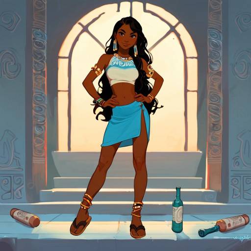Confident Dark-Skinned Girl with Jewelry