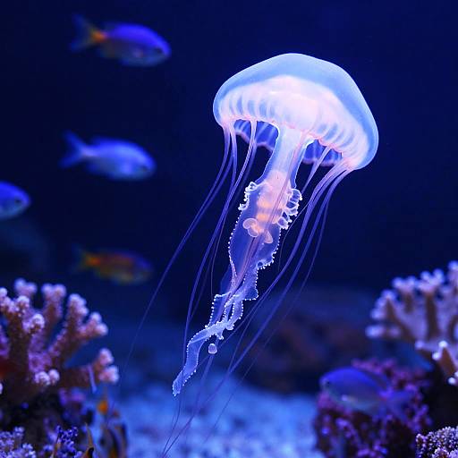 Bioluminescent Jellyfish Mimo Scene