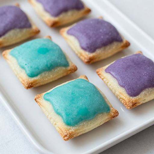 Vegan Teal and Purple Pop-Tarts