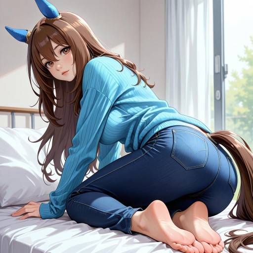 Charming Horse Girl with Animal Features
