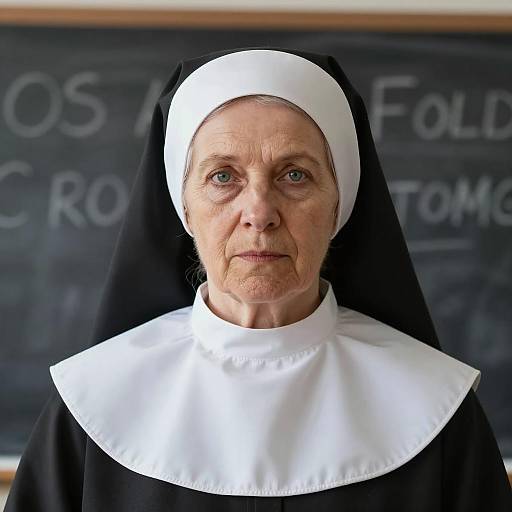 Portrait of Older Nun in Habit