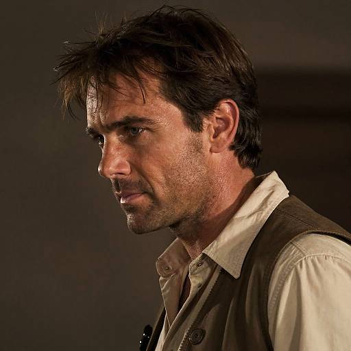 Rugged Explorer Side Profile Portrait