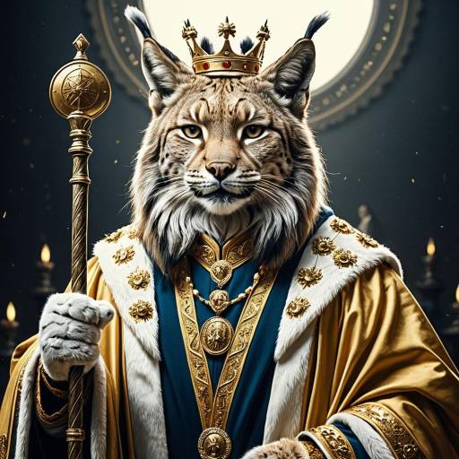 Majestic Lynx Politician in Royal Attire