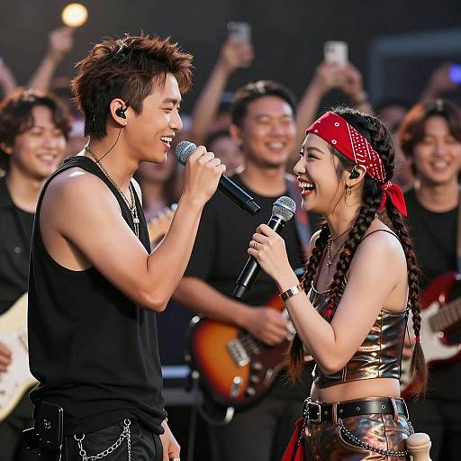 Dynamic Live Concert Performance Scene