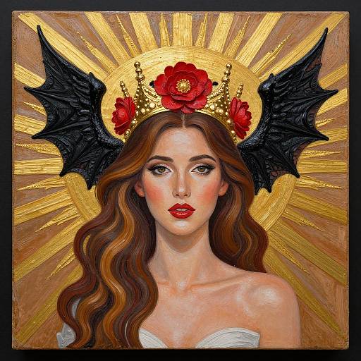 Radiant Woman with Golden Crown