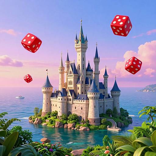 Surreal Castles and Floating Dice