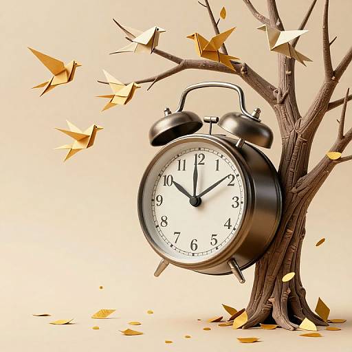 Origami Birds and Clock Tree