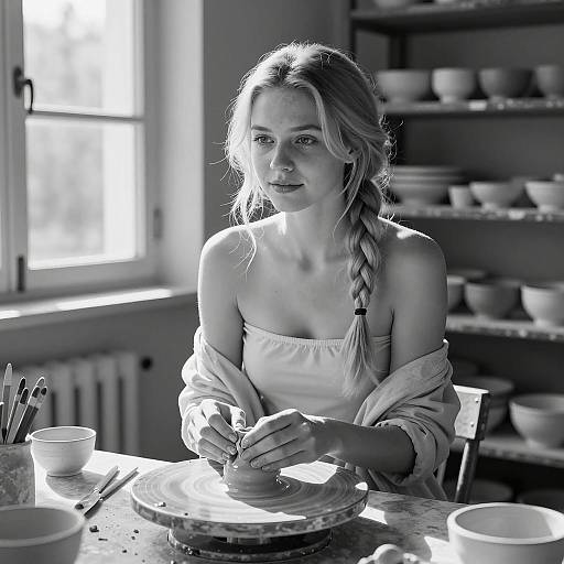 Serene Moments: Pottery in Monochrome