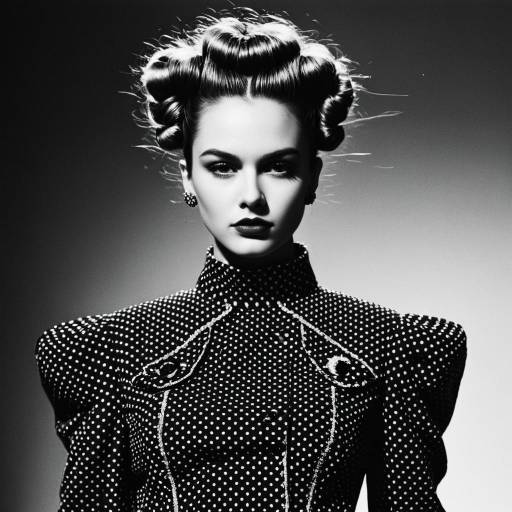 Fashion Model with Mutton Chops Hairstyle