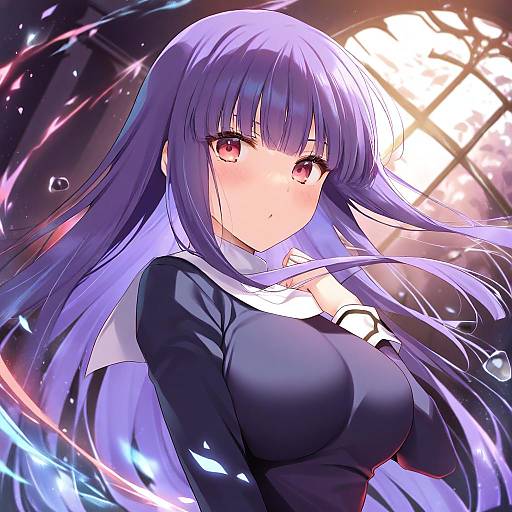 Illustration of Asagami fujino, kara no kyoukai in the style of Shikitani asuka