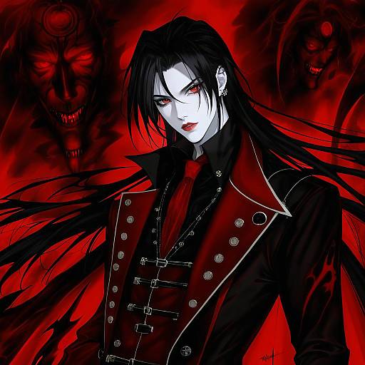 Illustration of Alucard (hellsing), hellsing in the style of Personal ami