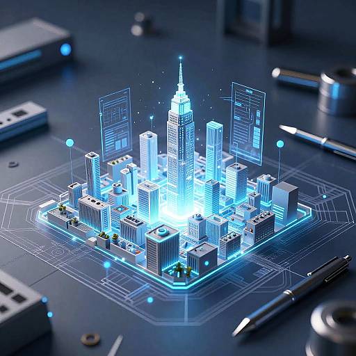 Futuristic AI Blueprint Architect