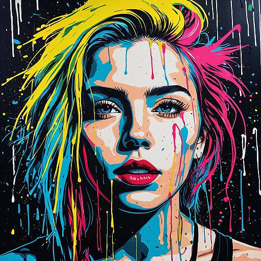 Neon Pop Art Rebellious Teen