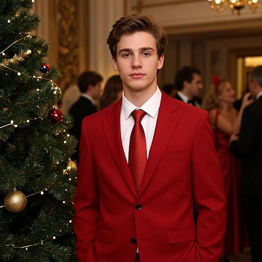 Festive Portrait of Young Man