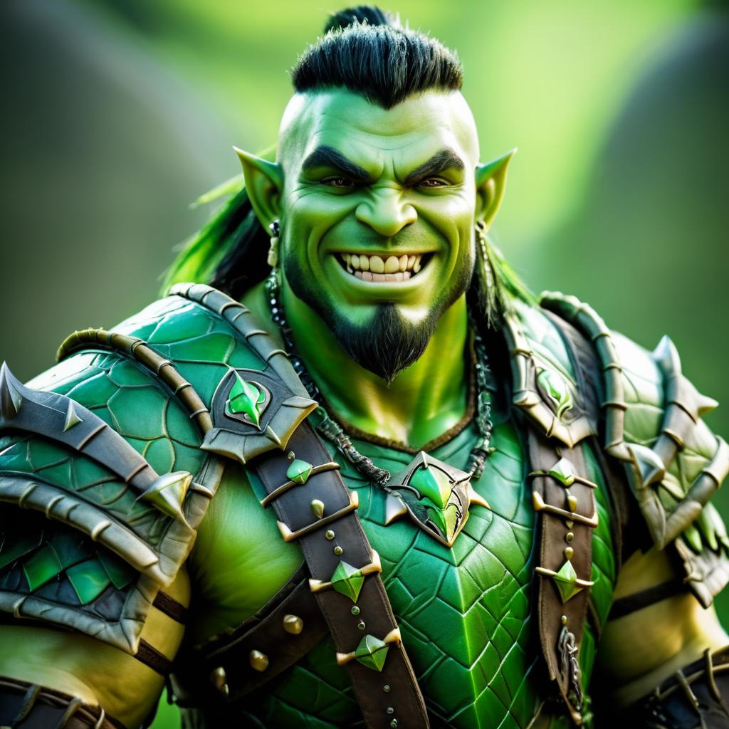 Orc Warrior Portrait in Fantasy CGI