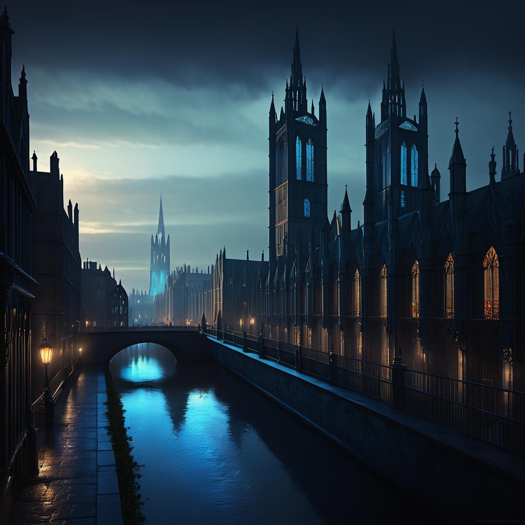 Neo-Gothic Dublin in Atmospheric Detail