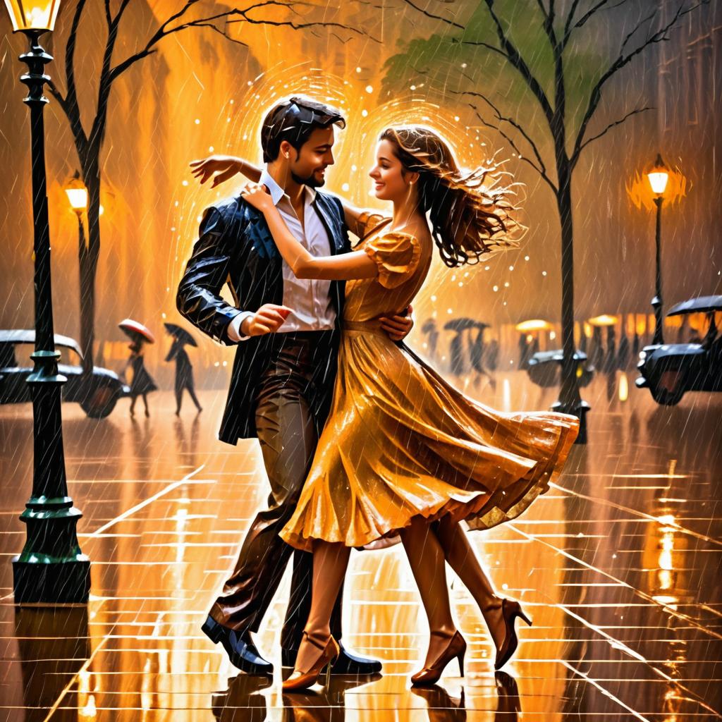 Romantic Dance in the Rain Poster