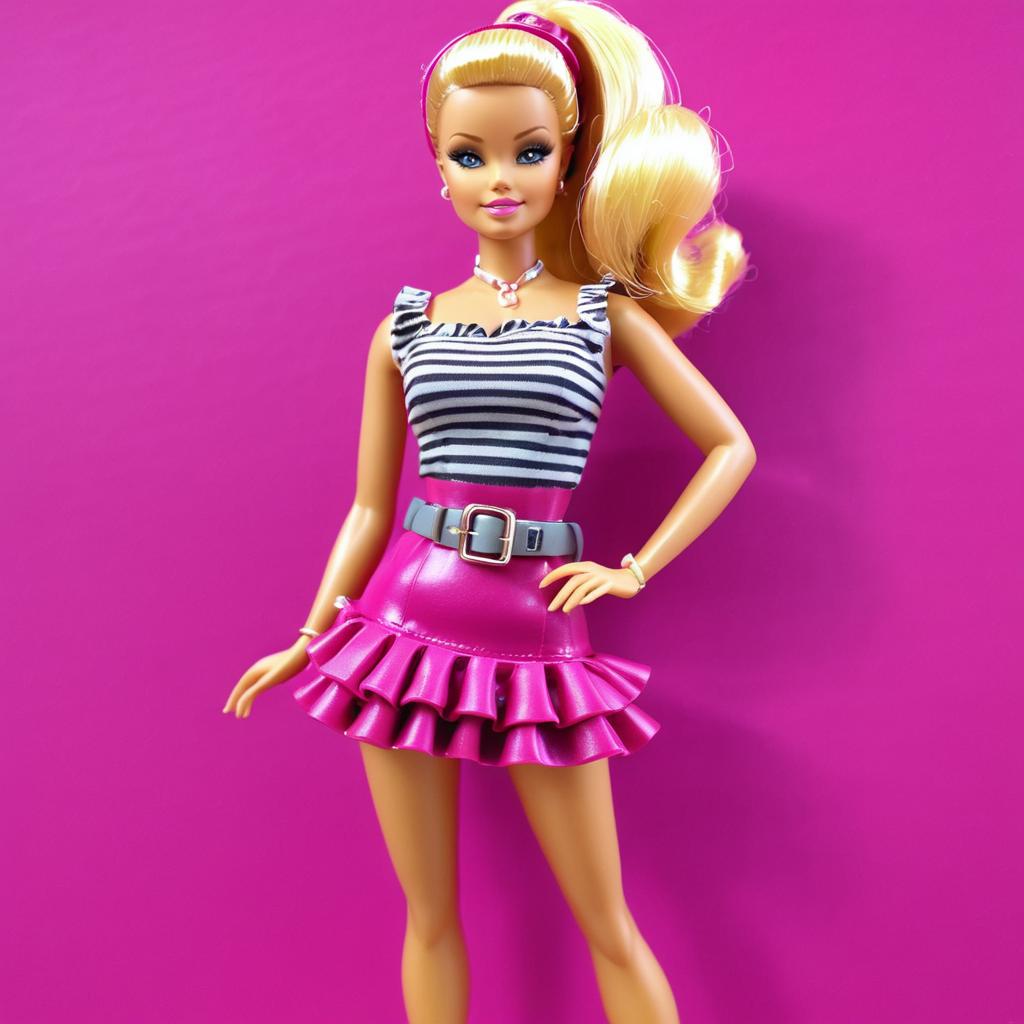 Barbie in Ruffled Magenta Miniskirt