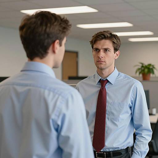 Office Portrait of Two Serious Men