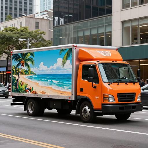 Tropical Beach Delivery Truck Design