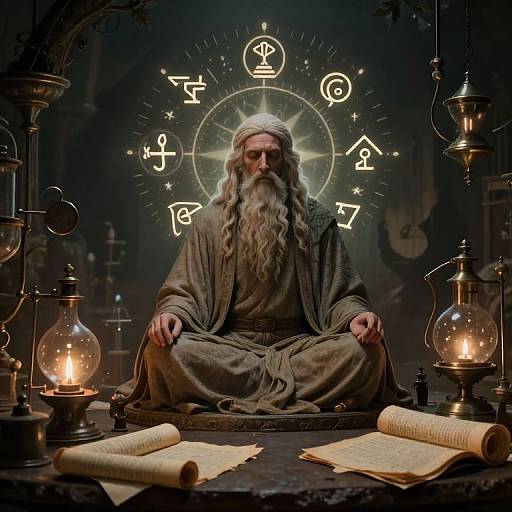 Hermetic Alchemical Laboratory Scene