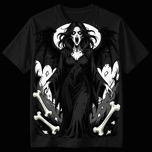 Shadow Banshee Horror T-Shirt Design