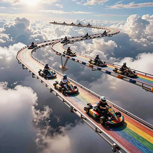 Cloudborne Rainbow Go-Kart Adventure Race
