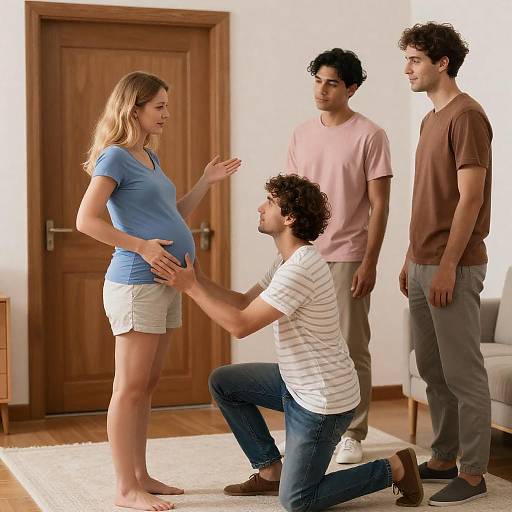 Family Moment in Warm Lighting