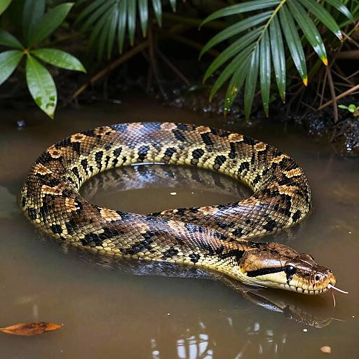 Ultra Realistic Anaconda in Jungle