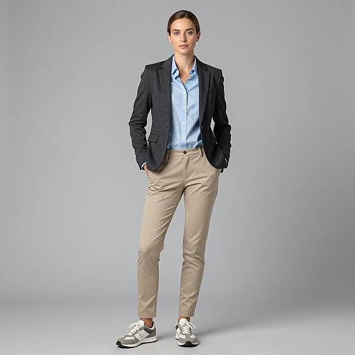 Casual Professional Woman Standing in Studio