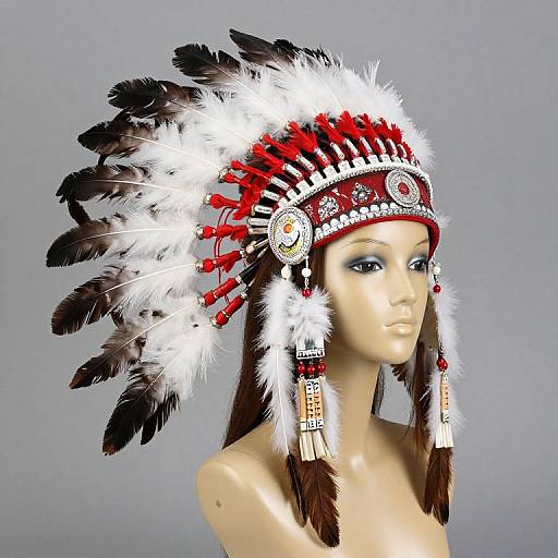 Mannequin in Native American Headdress