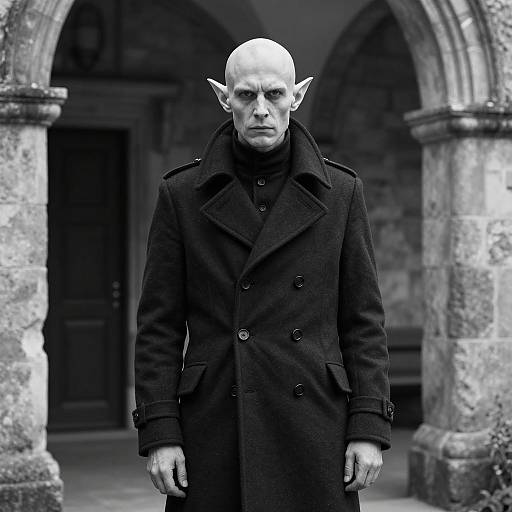 Mysterious Elf Man in Archway