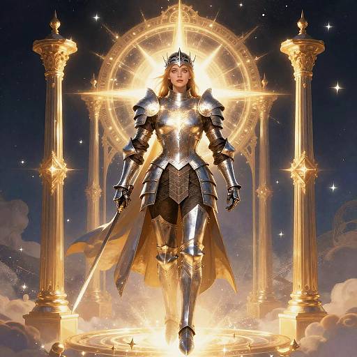 Celestial Knight in Radiant Armor