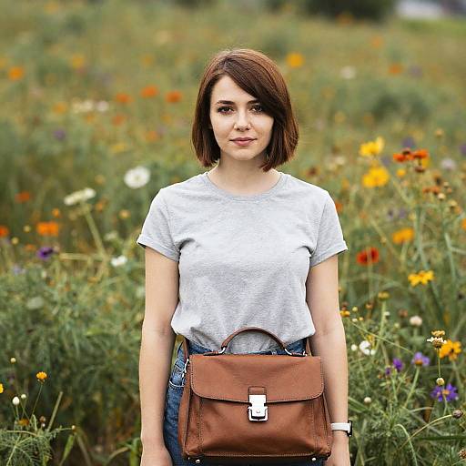 Mahogany Bob in Flower Field